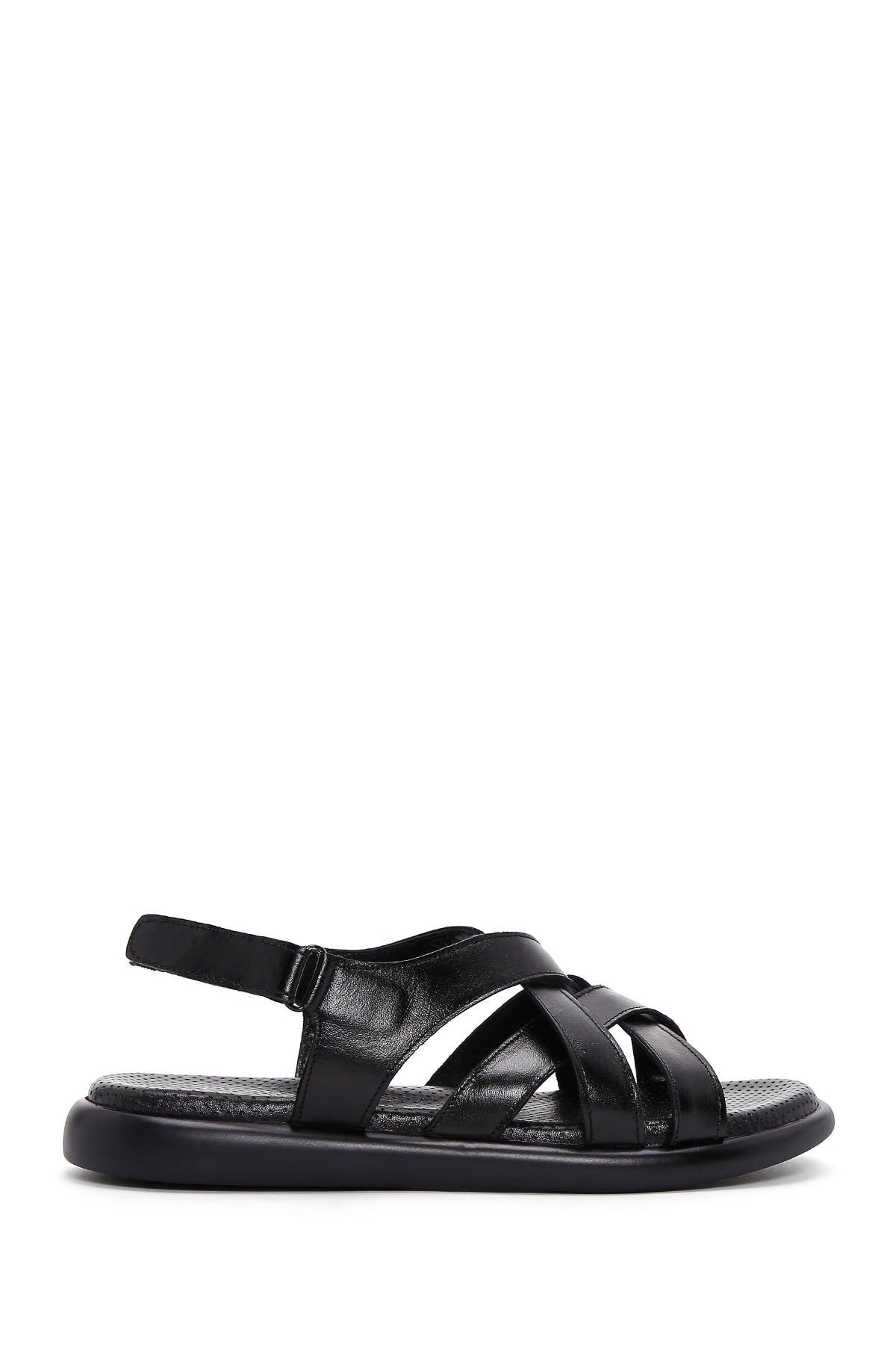 Kadın Siyah Deri Comfort Sandalet 23SFD360218 | Derimod