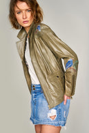 Exotic Women's Leather Jacket | Derimod