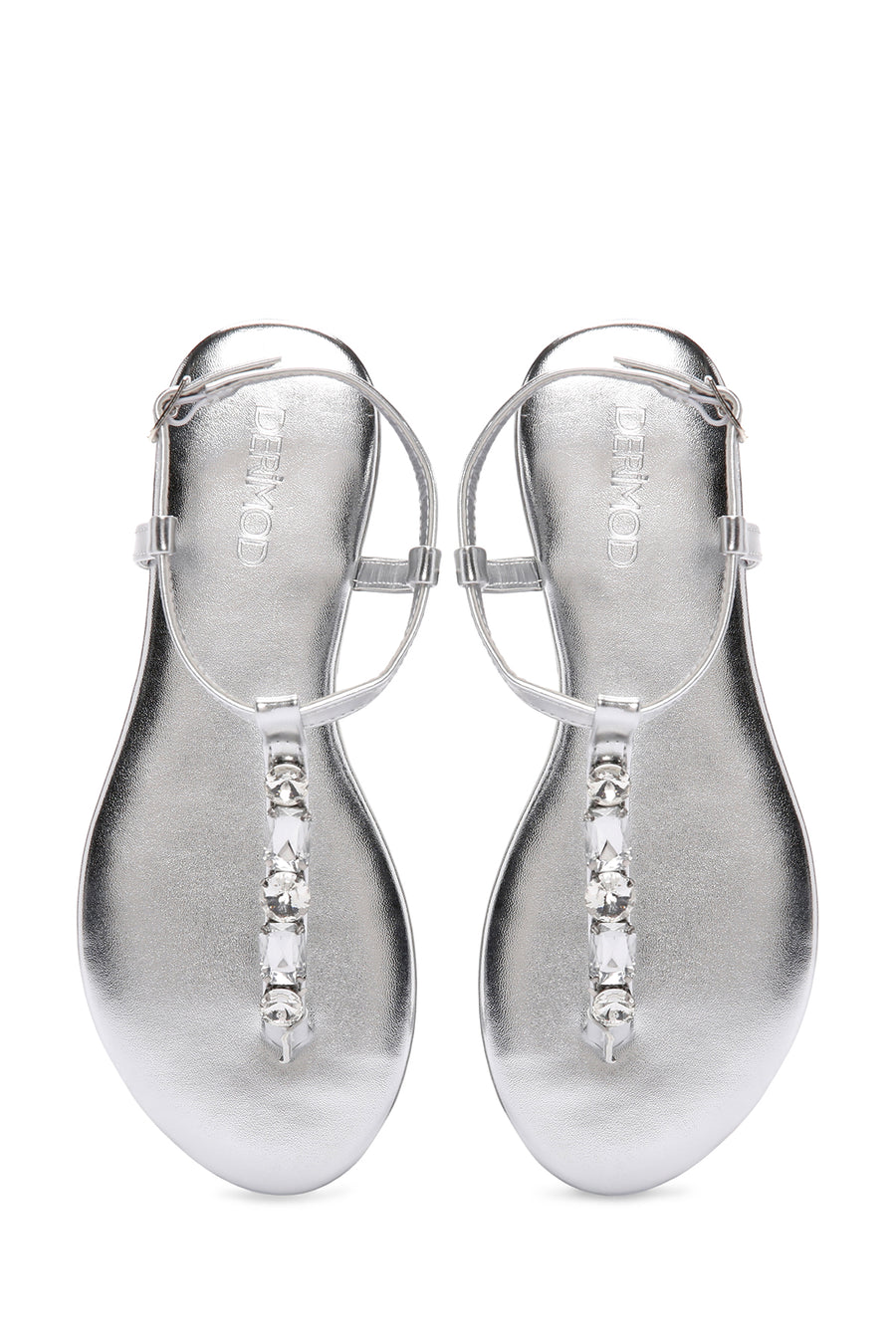 Women's Silver Stone Flip-Flop Sandals