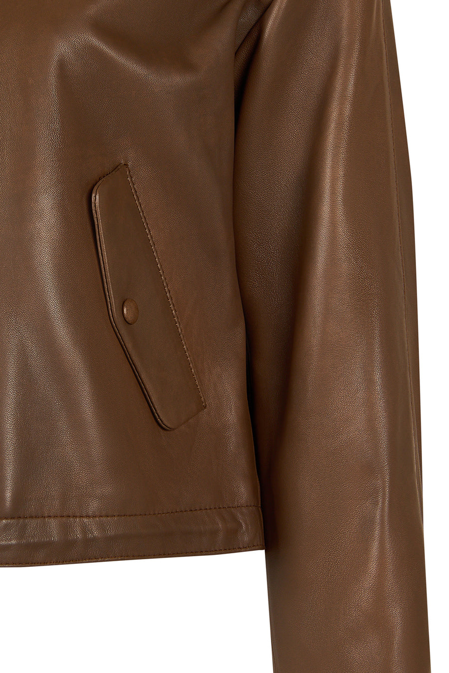 Vera Woman Brown Oversize Leather Jacket