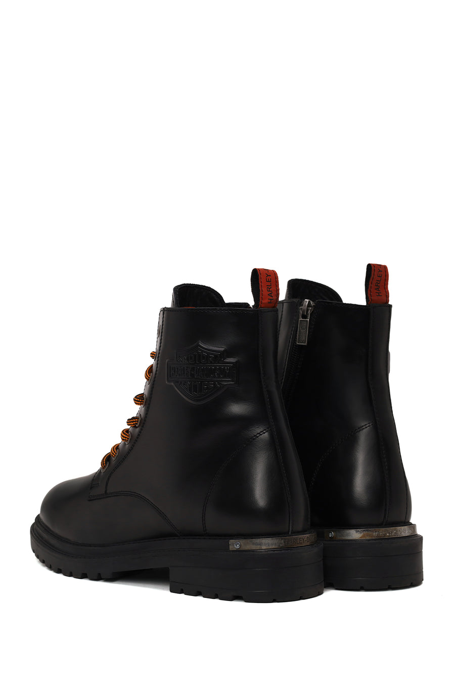 Harley Davidson Male Black Steven Zip Closure Leather Combat Boots