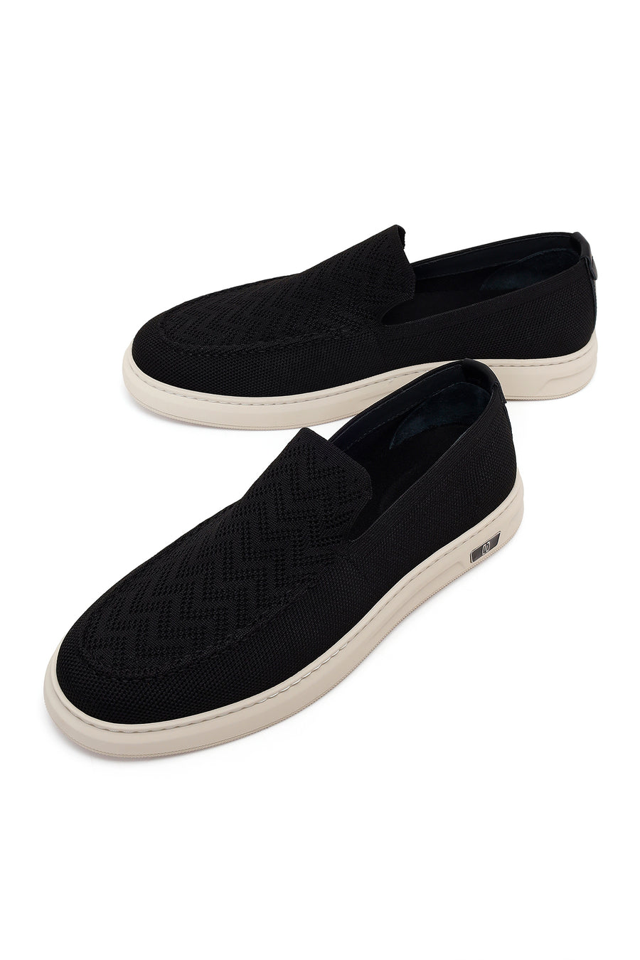 Erkek Siyah Desenli Kumaş Loafer