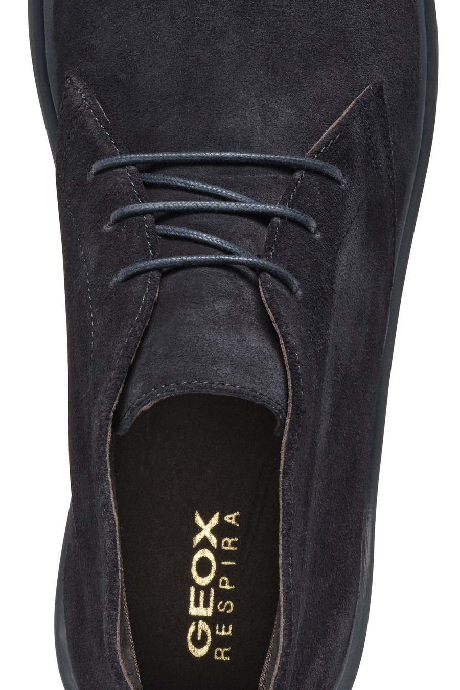 Geox Men's Navy Blue Massimiano Lace-Up Suede Leather Boots