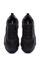 Women's Black Thick Soled Sneaker | Derimod