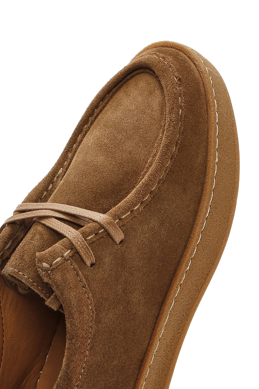 Women's Tan Suede Leather Masculine Shoes