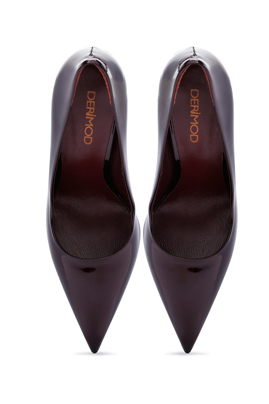 Kadın Bordo Rugan Deri Yüksek Topuklu Stiletto