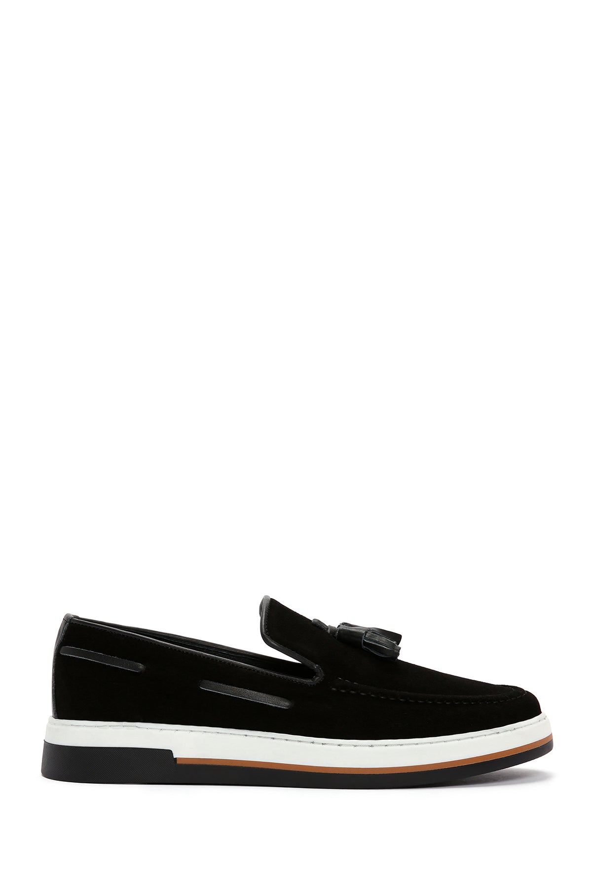 Erkek Siyah Süet Deri Casual Loafer