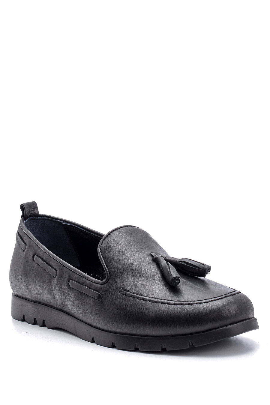 Kadın Deri Püskül Detaylı Loafer