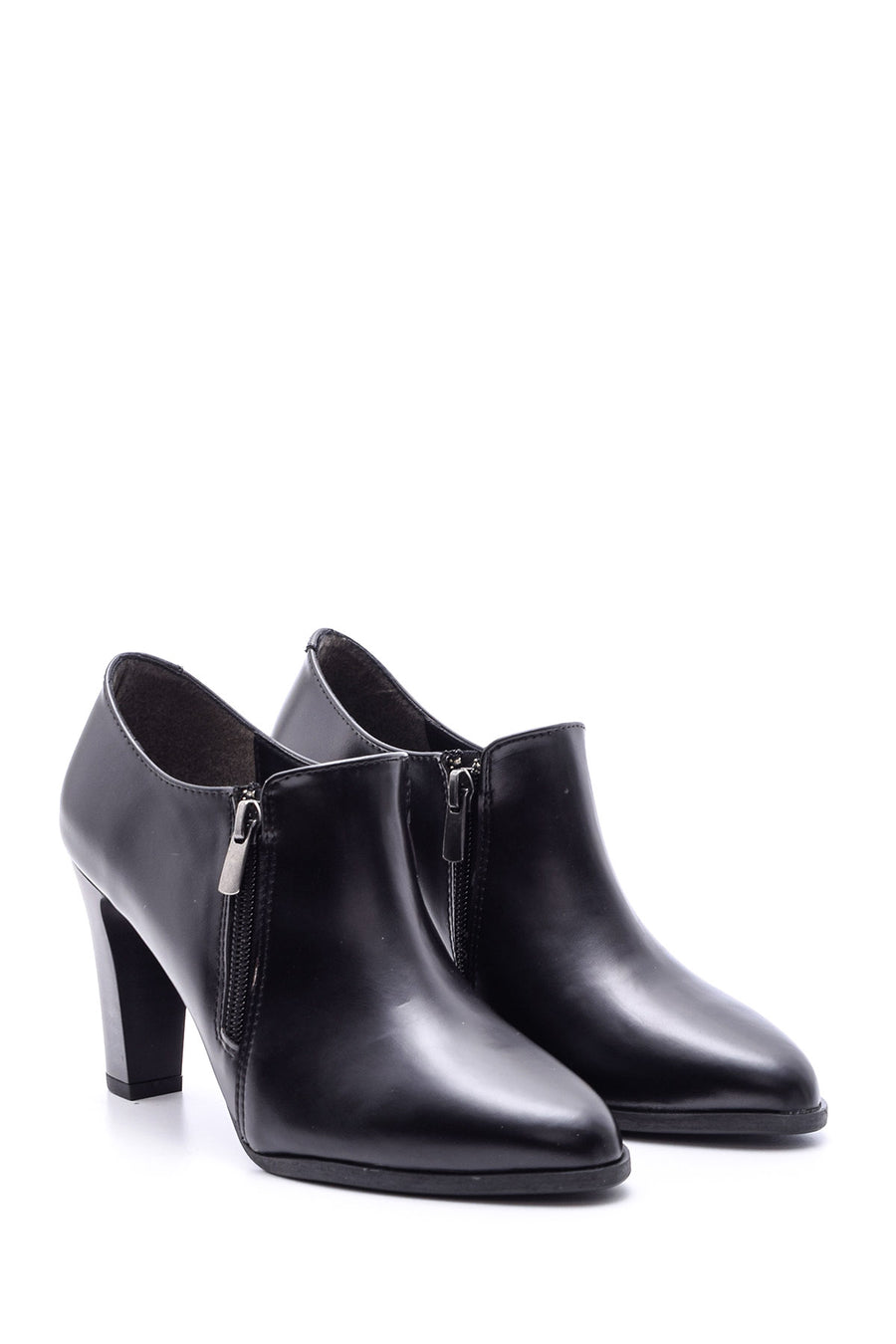 Women's Zipper Heeled Bootie