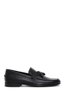 Men's Black Tasseled Leather Casual Loafer | Derimod