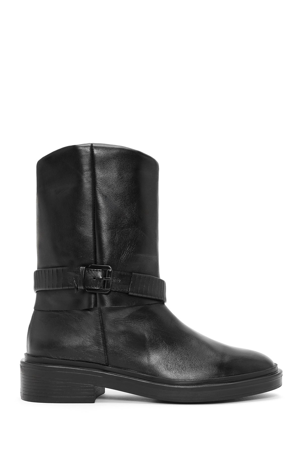 Women's Black Leather Boots 24WFD162818 | Derimod