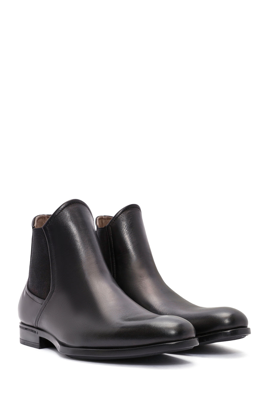 Men's Black Leather Chelsea Boots