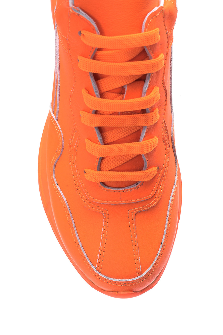 Kadın Yüksek Tabanlı Deri Sneaker
