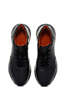 Men's Black Leather Casual Sneaker | Derimod