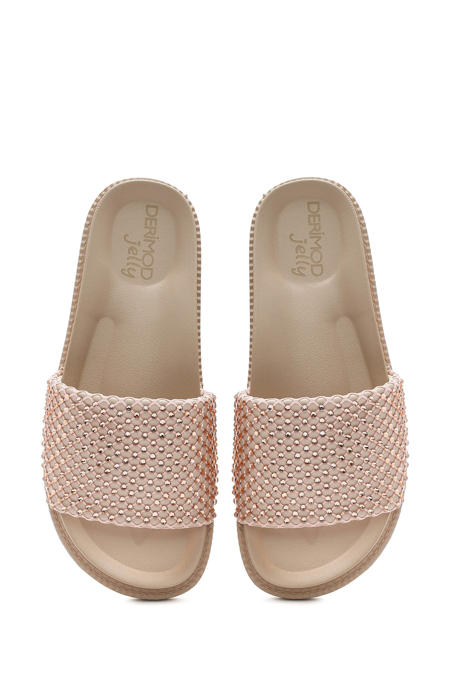 Woman Pink Stone Slippers