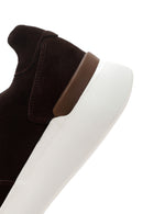 Men's Brown Thick Soled Suede Leather Sneaker | Derimod