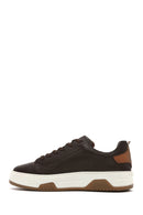 Men's Brown Lace-up Thick-Sole Leather Sneaker | Derimod