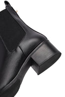 Woman Black Thick-Heeled Chelsea Boots | Derimod