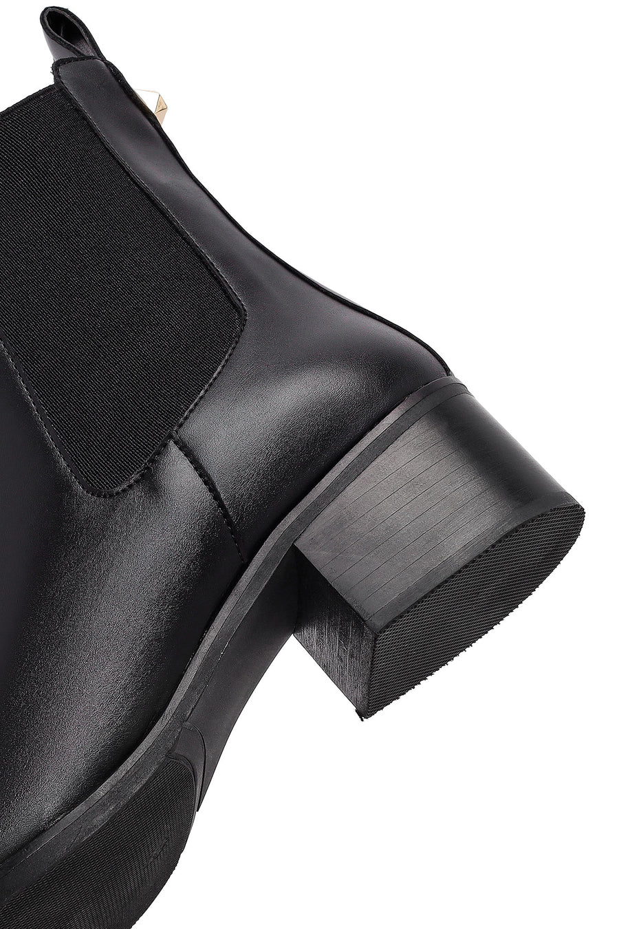 Woman Black Thick-Heeled Chelsea Boots