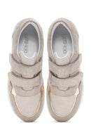 Women's Beige Thick Heeled Strappy Leather Sneaker | Derimod