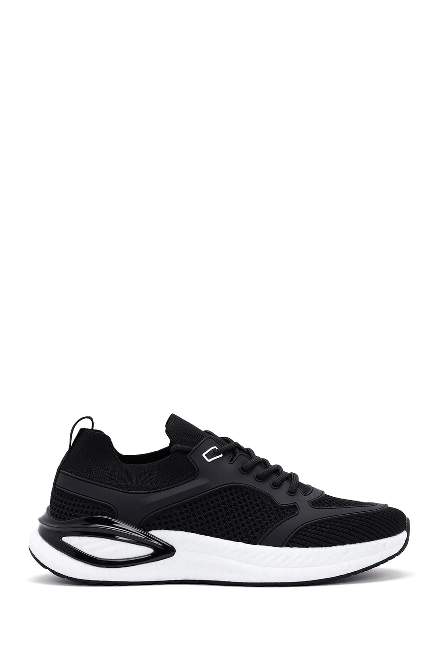 Derimod Zero Men's Black Lace-Up Thick Soled Fabric Sneaker 24SFD69236F | Derimod