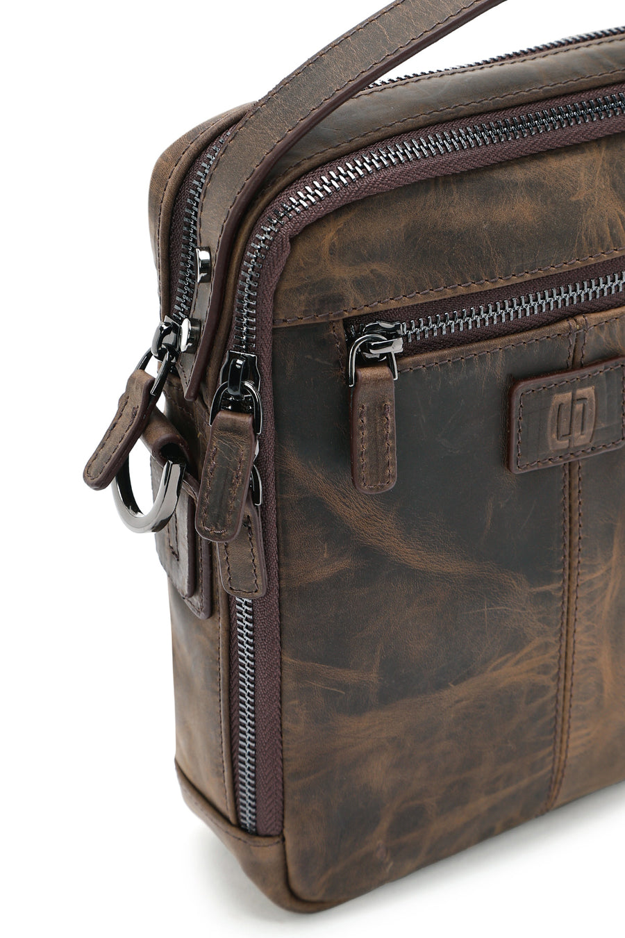Men's Mink Leather Messenger Bag
