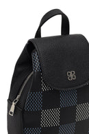 Women's Black Printed Backpack | Derimod