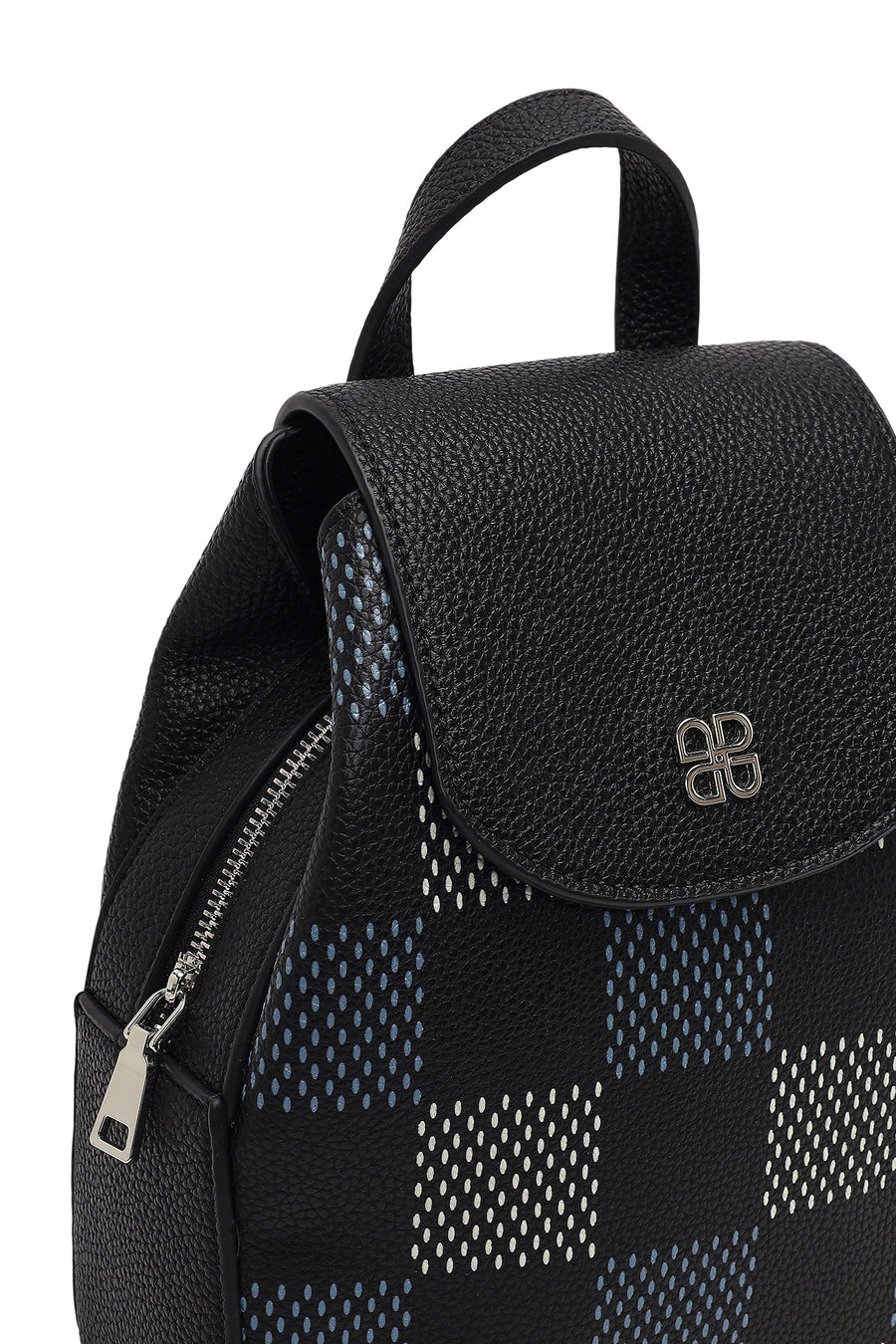 Women's Black Printed Backpack