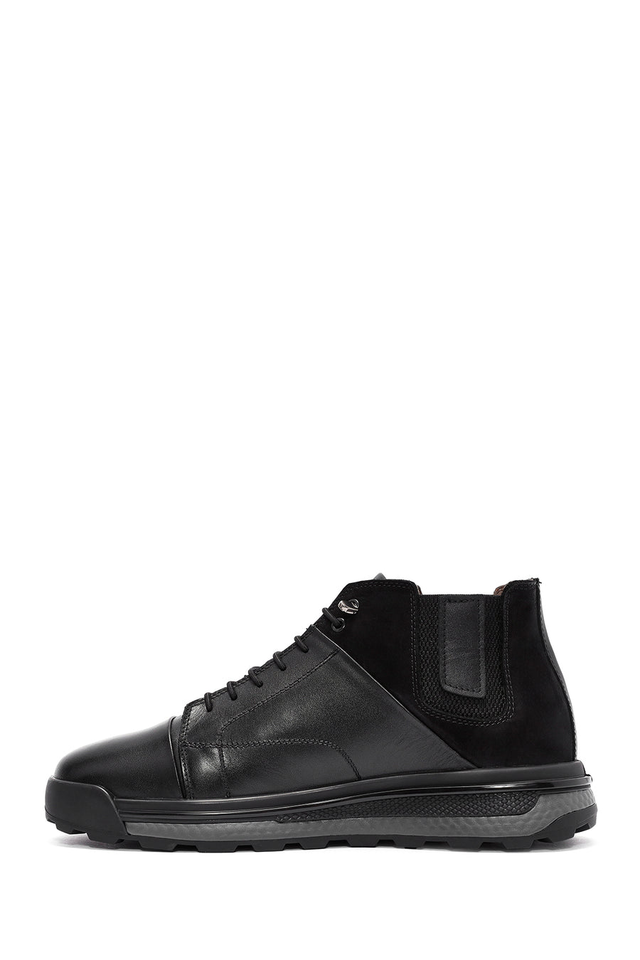 
Men's Black Lace-Up Ankle Leather Boot
