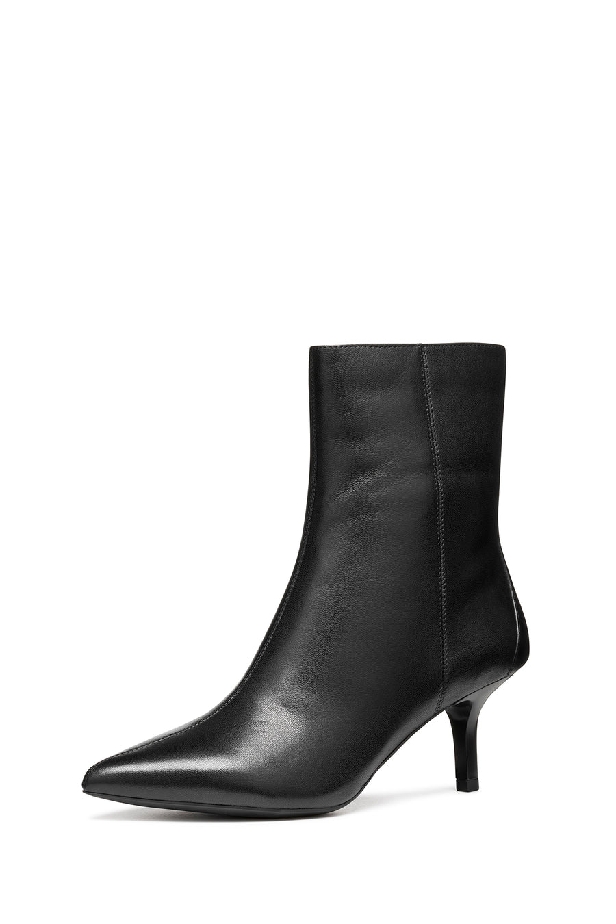 Geox Women Black D Kleopy B - Nappa Sheep Lea Zippered Thin Heeled Leather Boot