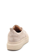 Women's Leather Suede Sneaker | Derimod