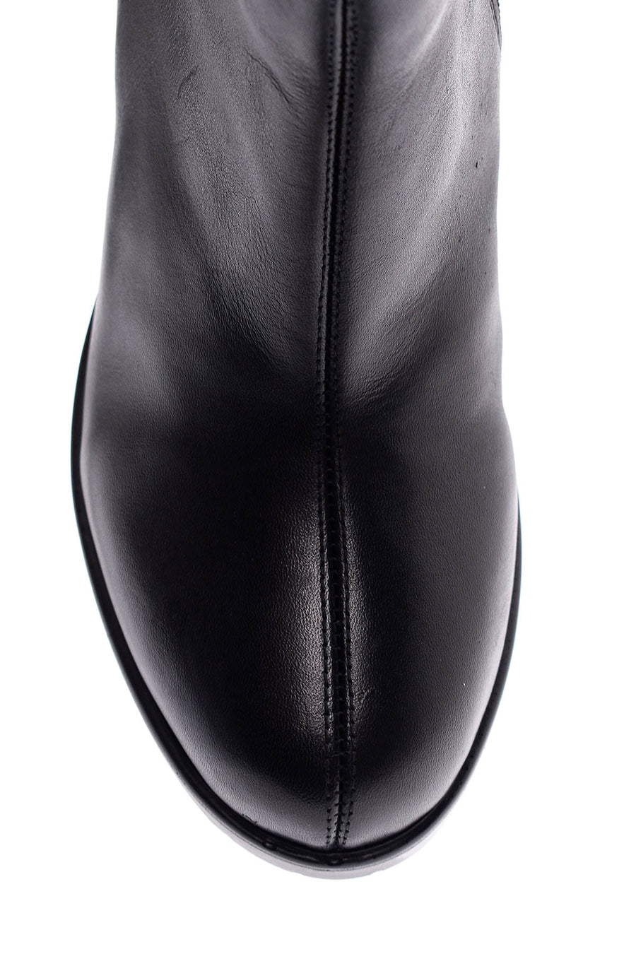 Zippered Women's Leather Boots