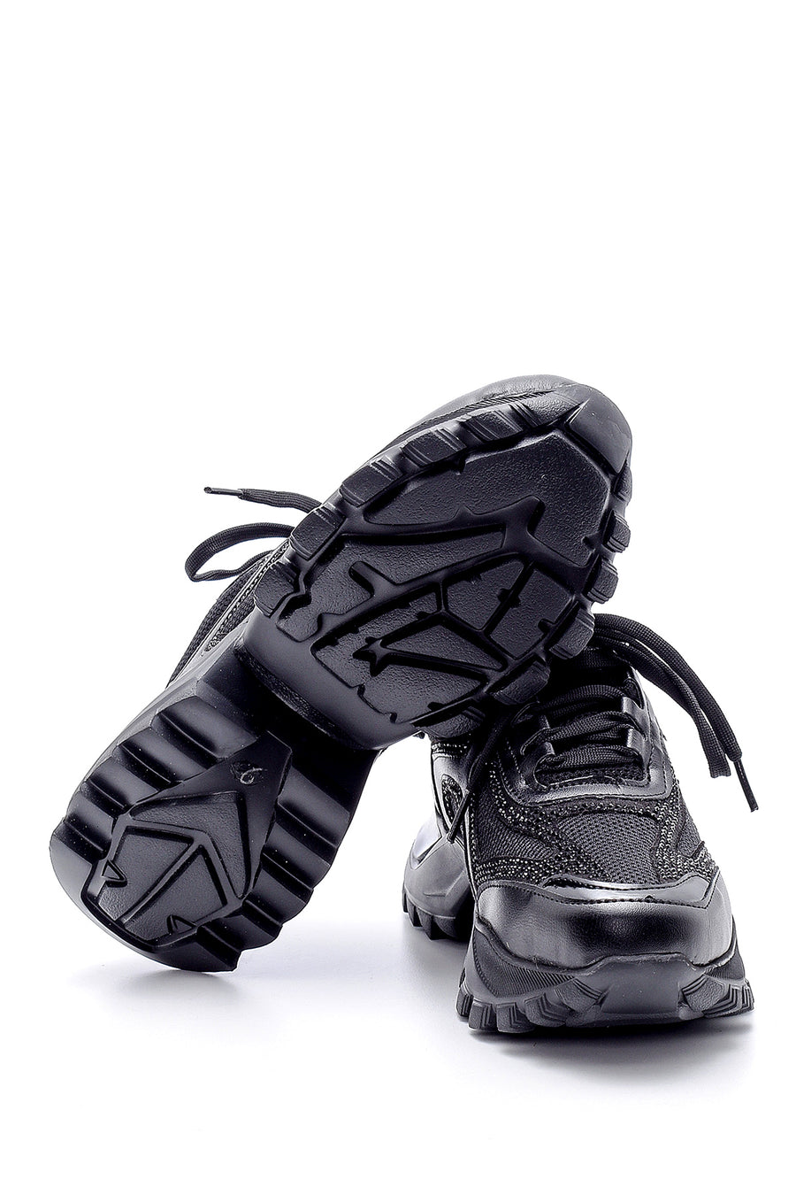 Women's Leather High-Sole Sneaker
