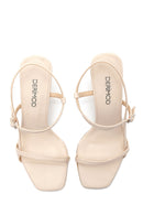 Women's Beige Heeled Sandals | Derimod