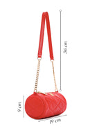 Women's Red Long Strap Quilted Crossbody Bag | Derimod