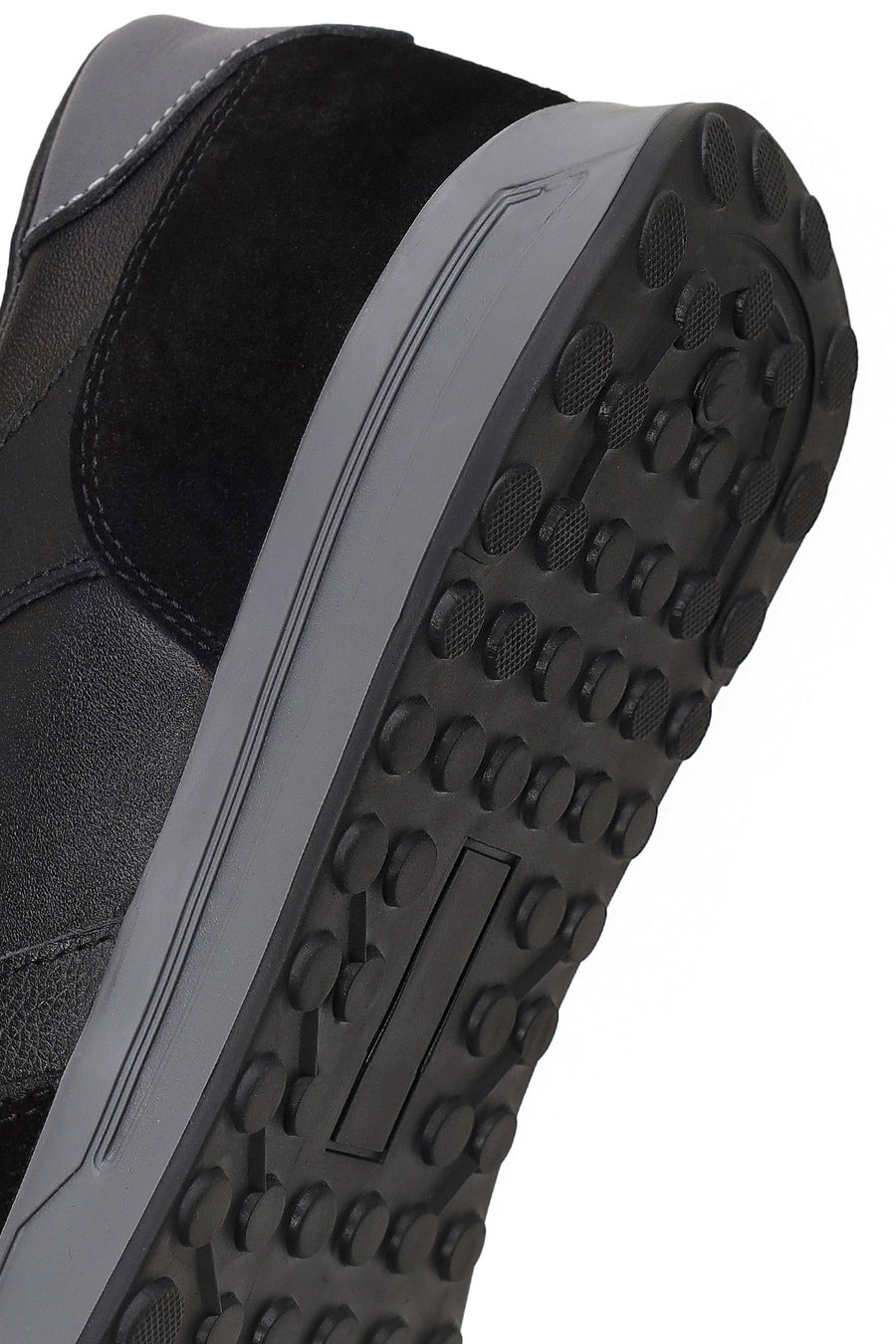 Erkek Siyah Bağcıklı Süet Deri Sneaker