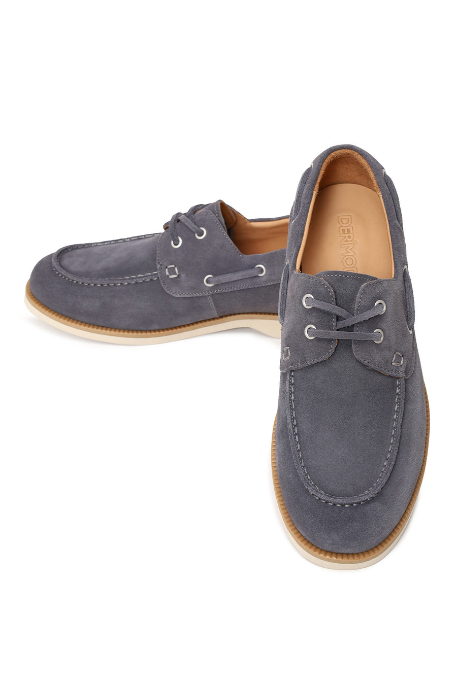Male Gray Lace-Up Suede Casual Shoes
