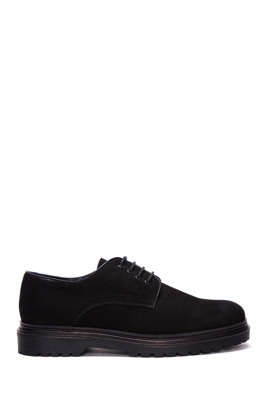 Men's Black Nubuck Leather Shoes 22WFD6111V3 | Derimod