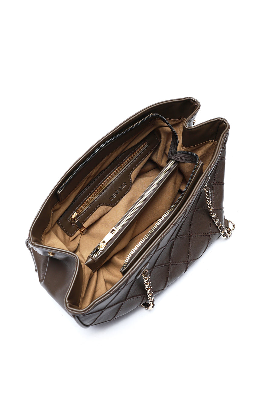 Women's Brown Long Strap Printed Shoulder Bag