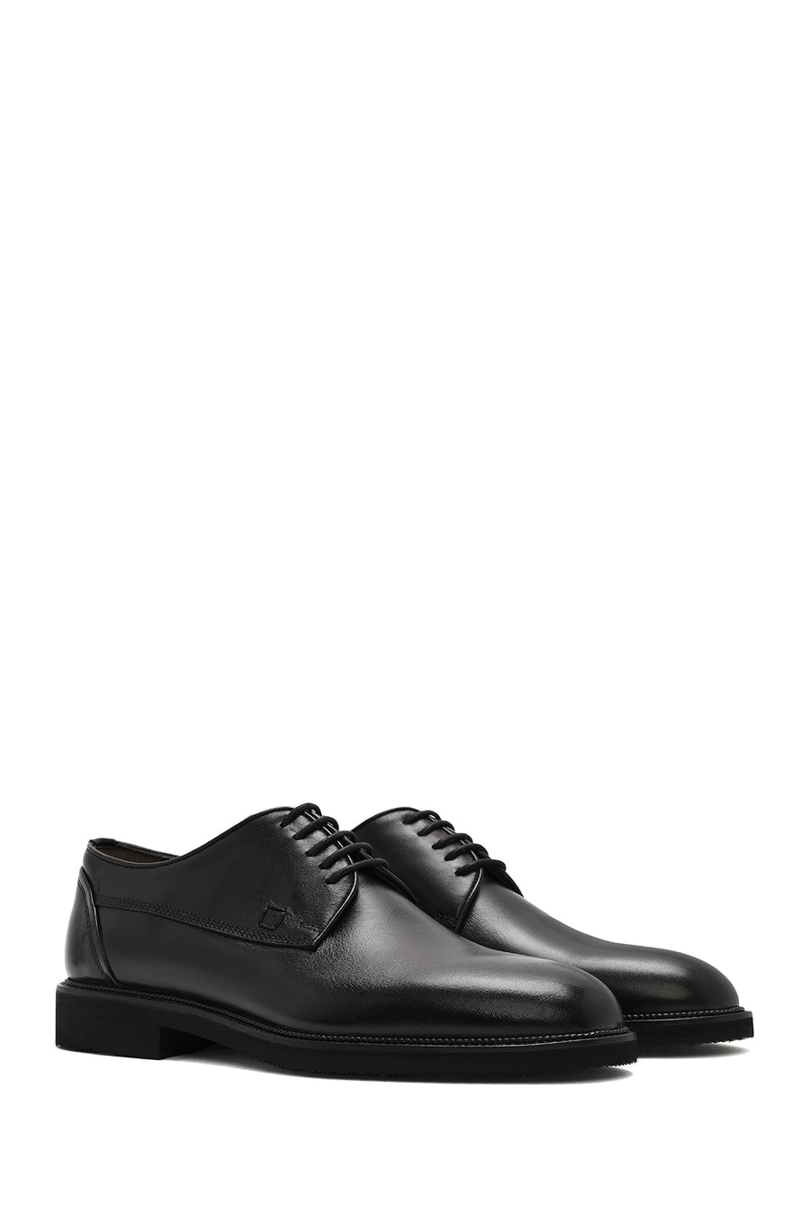 
Men's Black Lace-Up Leather Classic Shoes
