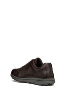 Geox Men's Brown Spherica Ec12 Lace-Up Leather Casual Sneaker | Derimod