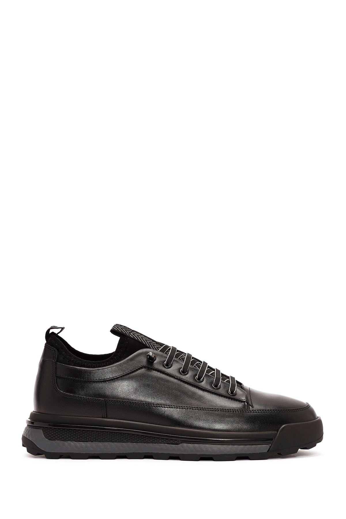 Men's Black Lace-up Leather Sneaker 24WFD603518 | Derimod