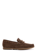 Men's Brown Suede Leather Casual Loafer | Derimod