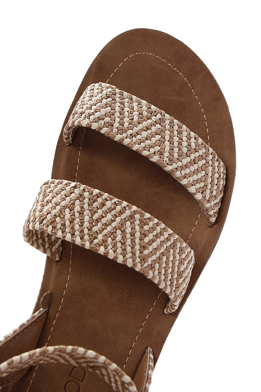 Women's Beige Straw Sandals