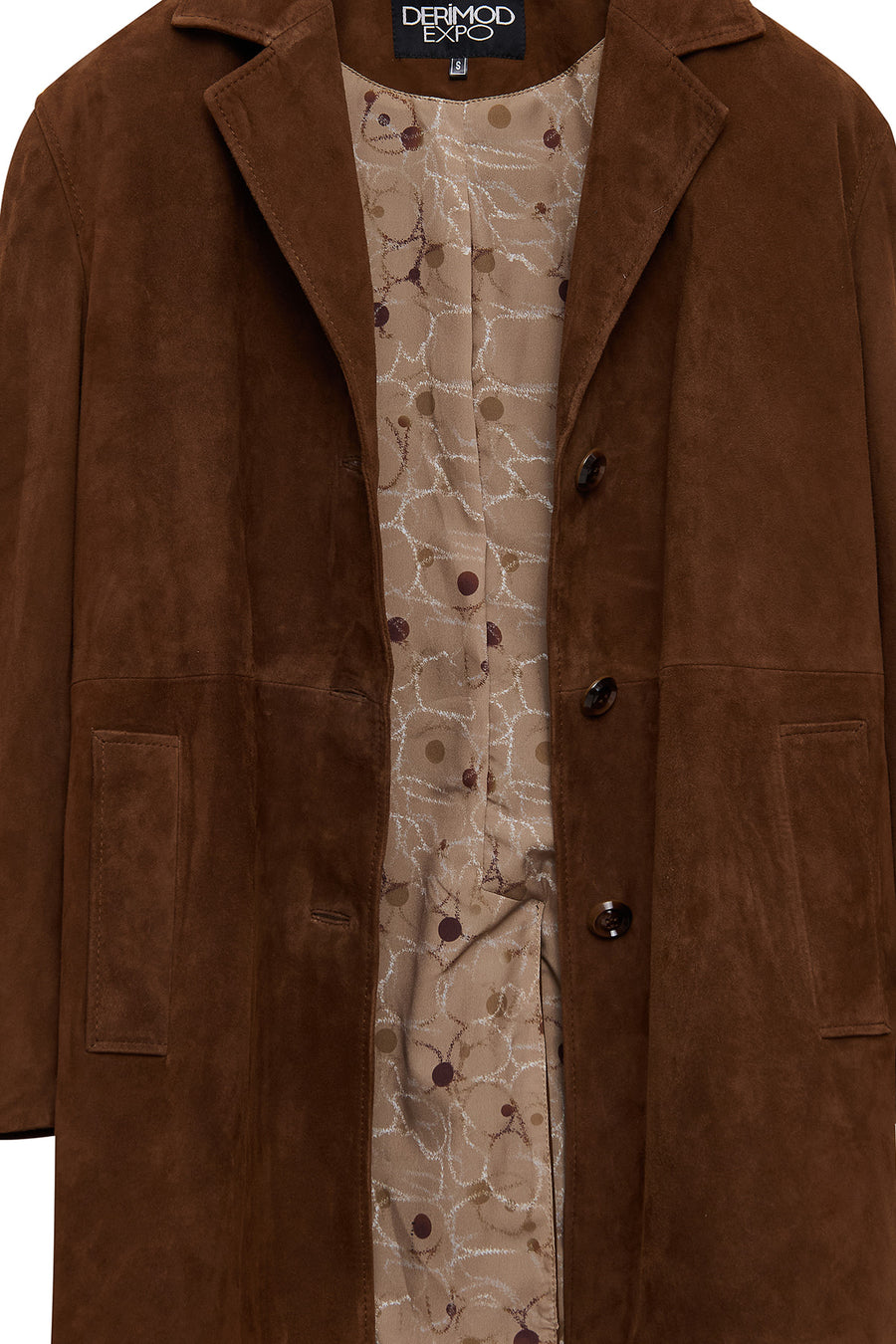 Emma Women's Brown Suede Leather Coat