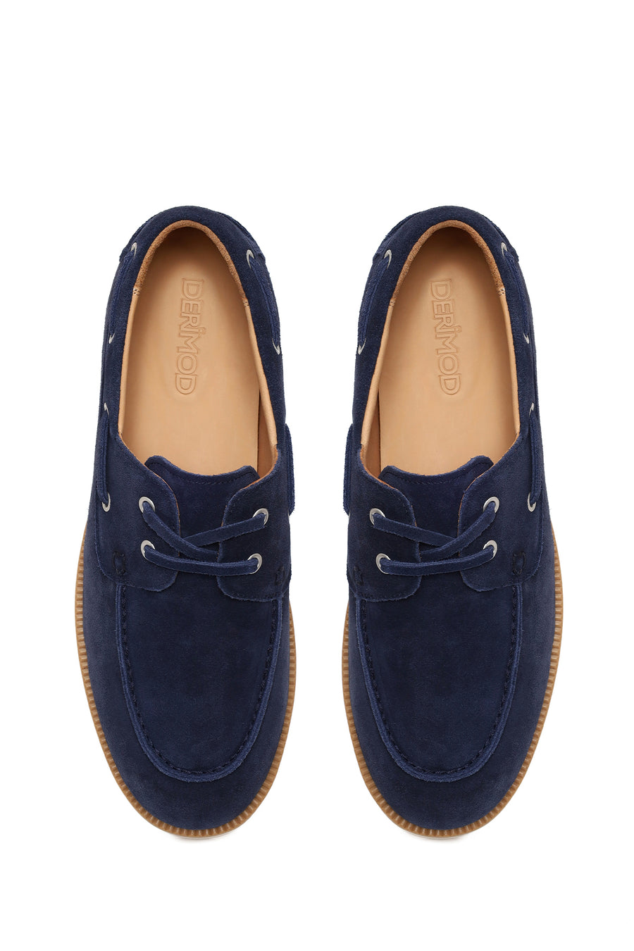 Male Navy Blue Lace-Up Suede Casual Shoes