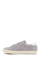 Kadın Gri Bağcıklı Süet Deri Sneaker | Derimod