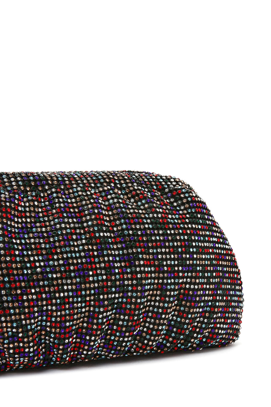 Women's Multi-Colored Long Chain Strap Stone Evening Clutch Bag