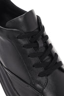 Men's Black Lace-up Leather Sneaker | Derimod