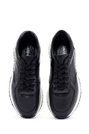 Men's Black Lace-up Leather Sneaker | Derimod